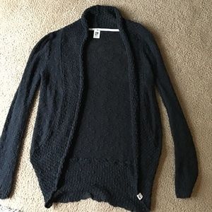 Black Knitted Flowy Cardigan